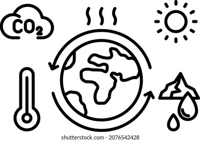 climate change icon , vector illustration