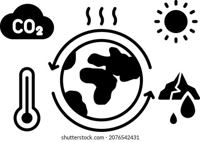 climate change icon , vector illustration