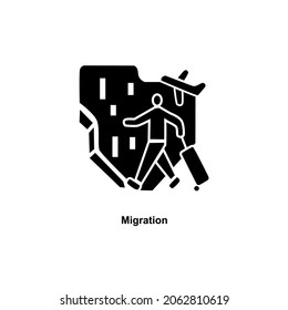 Climate Change Icon vector, Migration, suitable for web icon, etc.
