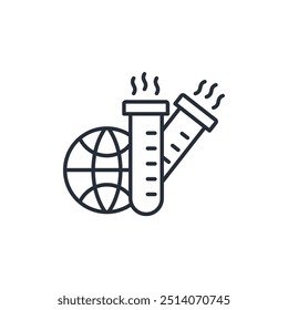 icono de cambio climático. Vector. Trazo editable. signo de estilo lineal para uso Diseño web, logotipo. Ilustración de símbolo.
