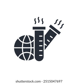 climate change icon. vector.Editable stroke.linear style sign for use web design,logo.Symbol illustration.