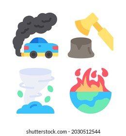 climate change icons set. Perfect for website mobile app, app icons, presentation, illustration and any other projects.