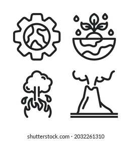 climate change icons set. Perfect for website mobile app, app icons, presentation, illustration and any other projects.