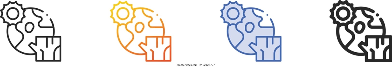 climate change icon.Thin Linear, Gradient, Blue Stroke and bold Style Design Isolated On White Background