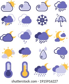 Climate change, illustration, vector on white background.