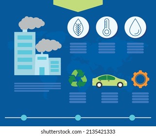 Climate Change Infographic Template Design