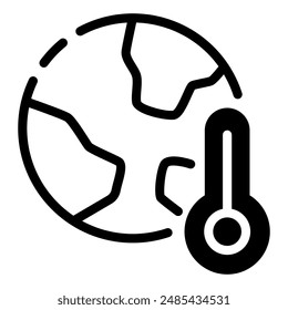 Climate Change Line Icon Symbol