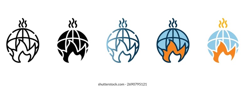 coleção de estilos múltiplos de mudanças climáticas