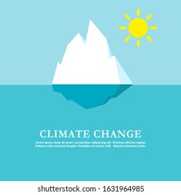 Climate change poster design, vector illustration