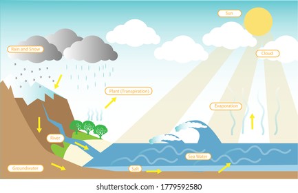 Climate change process infograpich design