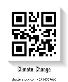 Climate Change - Quick Response Code  background template to fight against climate change