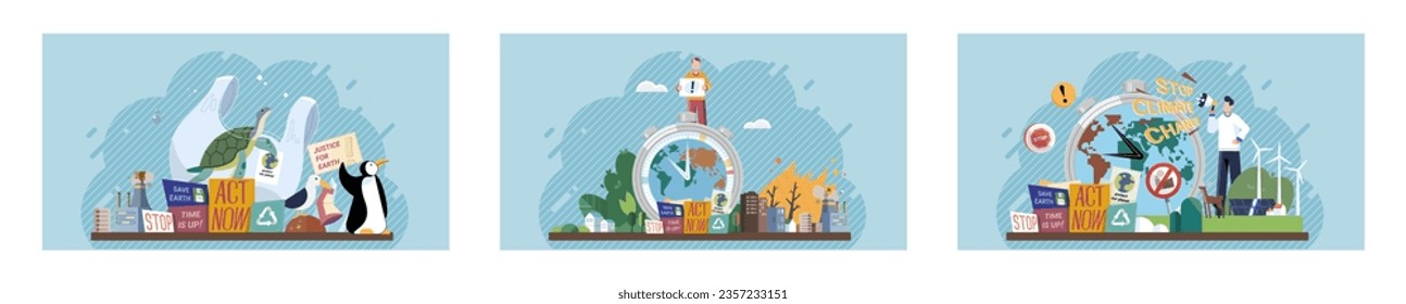 Climate change. Save the planet. Vector illustration Climate change calls for immediate action to ensure sustainable planet Earth pollutions consequences necessitate systemic changes in our behavior