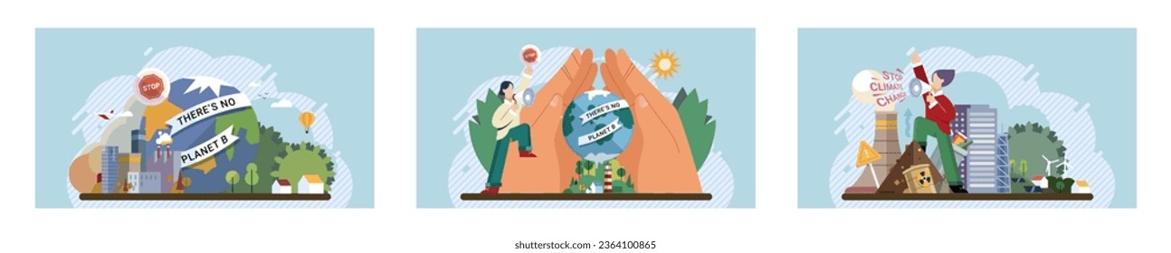 Climate change. Save the planet. Vector illustration Global warming calls for immediate and sustained efforts to address its effects Lets work together to combat climate change and save planet