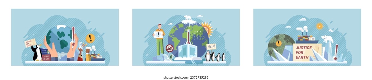 Climate change. Save the planet. Vector illustration On World Environment Day, lets reflect on our impact on planet Promoting sustainability clead to positive changes in global warming trends