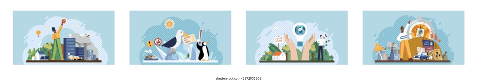 Climate change. Save the planet. Vector illustration Tackling climate change requires comprehensive strategies and international cooperation Earth pollutions effects underscore need for sustainable