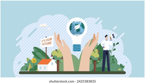 Climate change. Save the planet. Vector illustration We must take immediate action to change climate patterns and protect earth Environmental protection efforts are vital for combatting global warming