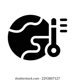 climate change solid icon illustration vector graphic