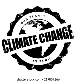 Climate change stamp EPS 10 vector 