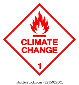 Climate Change Symbol Sign, Vector Illustration, Isolated On White Background Label. EPS10