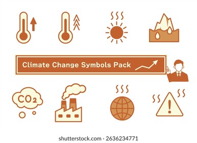 Climate Change Symbols Pack - Global Warming Icon