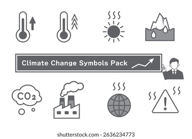 Climate Change Symbols Pack - Global Warming Icon