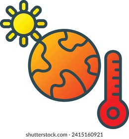 Climate Change vector icon. Can be used for printing, mobile and web applications.