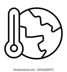 Climate Change Vector Line Icon Design