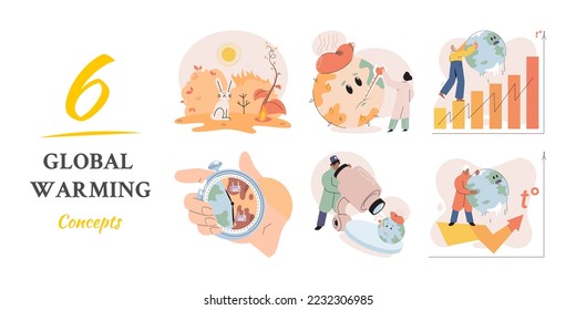 Climate change weather global greenhouse warming risks metaphor concept. Save planet. Compared planet with renewable eco resources consumption global warmings burning alternative. Environment Day