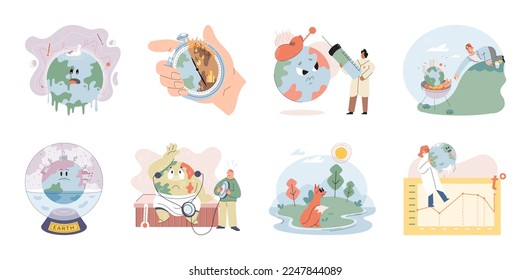 Climate change weather global greenhouse warming risks metaphor concept. Save planet. Compared planet with renewable eco resources consumption global warmings burning alternative. Environment Day
