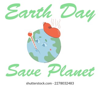Climate change weather global greenhouse warming risks metaphor concept. Save planet. Compared planet with renewable eco resources consumption global warmings burning alternative. Environment Day