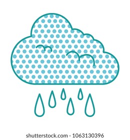 climate cloud with rain drops