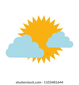 climate cloud with sun
