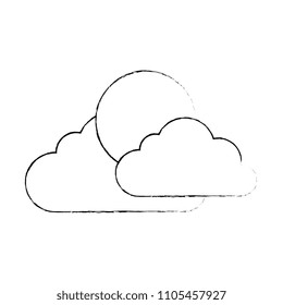 climate cloud with sun