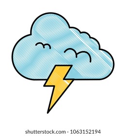 climate cloud with thunder