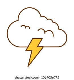 climate cloud with thunder