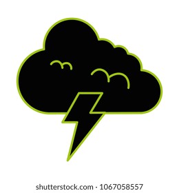 climate cloud with thunder