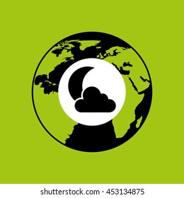 climate cloud weather nature isolated, vector illustration eps10
