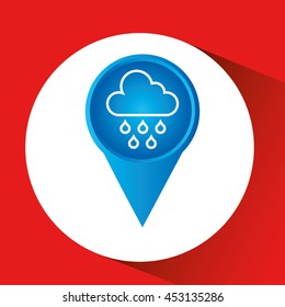 climate cloud weather nature isolated, vector illustration eps10