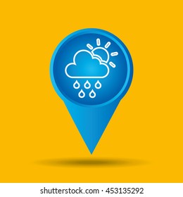 climate cloud weather nature isolated, vector illustration eps10
