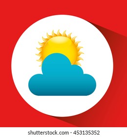 climate cloud weather nature isolated, vector illustration eps10