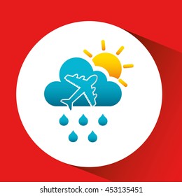 climate cloud weather nature isolated, vector illustration eps10