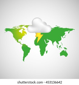 climate cloud weather nature isolated, vector illustration eps10