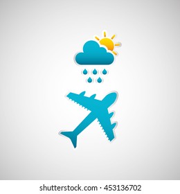 climate cloud weather nature isolated, vector illustration eps10