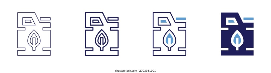 Icono de colaboración climática en 4 estilos diferentes. Línea delgada, línea, línea en negrita, duotono. Estilo duotono. Trazo editable.