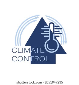 Climate Control Cooling Heating Systems Logo Stock Vector (Royalty Free ...