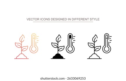 Diseño de icono de control climático con fondo blanco