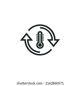 Klimakontrollsymbol einzeln auf weißem Hintergrund