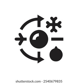Climate Control Icon - on white background