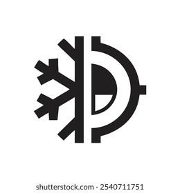Icono de control de clima sobre fondo blanco