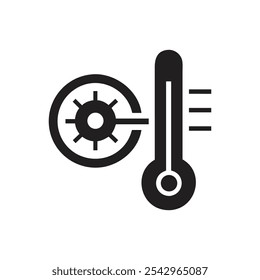 Climate Control Icon on white background